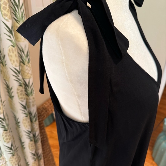 SPLENDID Black Dress Carolina Tie Shoulder Tiered Viscose Bow Details Size M NWT - Picture 3 of 7